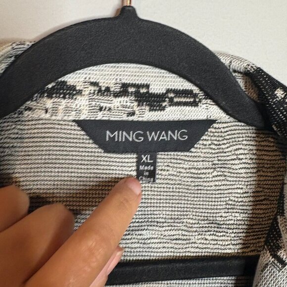 Ming Wang abstract colorful knit open blazer - Picture 4 of 6